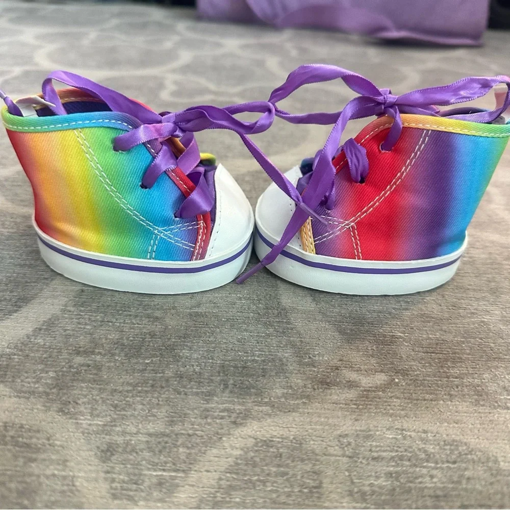 Build-A-Bear Rainbow Shoes w Purple Laces